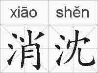 消沈的拼音