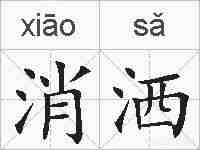 消洒的拼音