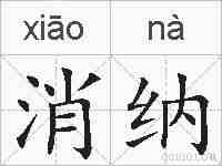 消纳的拼音