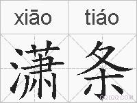 潇条的拼音