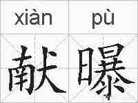 献曝的拼音