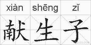 献生子的拼音