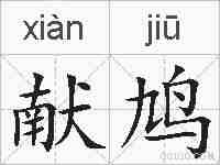 献鸠的拼音