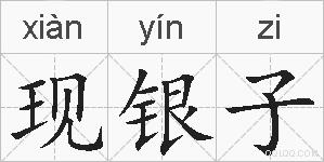 现银子的拼音