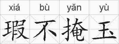 瑕不掩玉的拼音