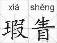 瑕眚的拼音