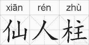仙人柱的拼音
