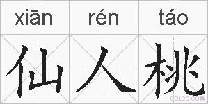 仙人桃的拼音