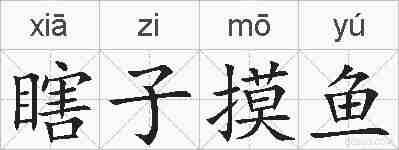瞎子摸鱼的拼音