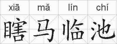 瞎马临池的拼音