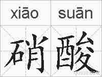 硝酸的拼音