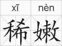 稀嫩的拼音