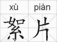 絮片的拼音