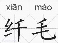 纤毛的拼音