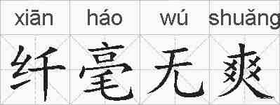 纤毫无爽的拼音