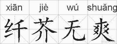纤芥无爽的拼音