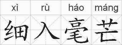 细入毫芒的拼音