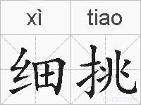 细挑的拼音