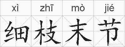 细枝末节的拼音