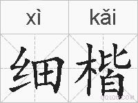 细楷的拼音