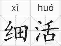细活的拼音