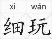 细玩的拼音