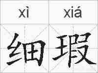 细瑕的拼音