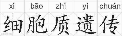 细胞质遗传的拼音