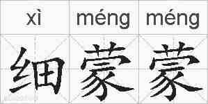 细蒙蒙的拼音