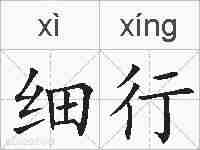 细行的拼音