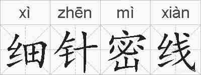 细针密线的拼音