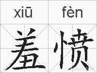 羞愤的拼音
