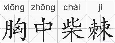 胸中柴棘的拼音