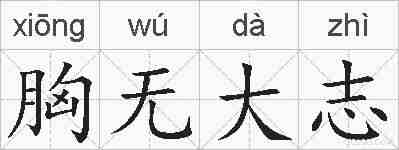 胸无大志的拼音