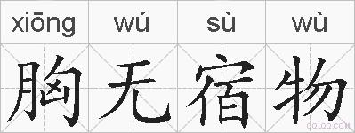 胸无宿物的拼音