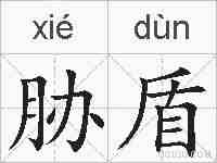 胁盾的拼音