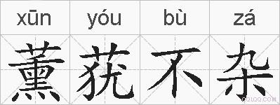 薰莸不杂的拼音