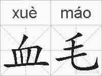 血毛的拼音
