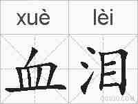 血泪的拼音