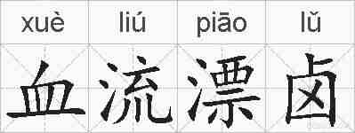 血流漂卤的拼音