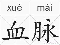 血脉的拼音