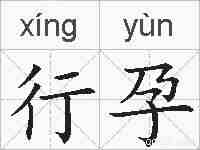 行孕的拼音