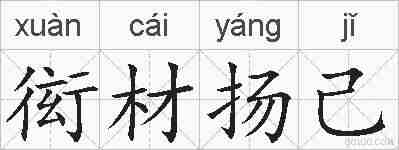 衒材扬己的拼音