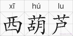西葫芦的拼音