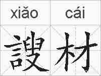 謏材的拼音