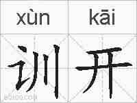 训开的拼音