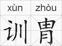 训胄的拼音
