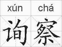 询察的拼音