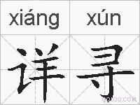 详寻的拼音