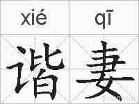谐妻的拼音